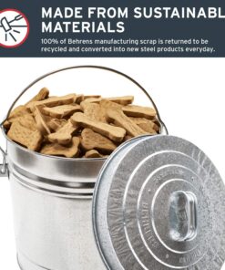 Behrens 6106K Galvanized Steel Locking Lid Trash Can, 6-Gallon 23 81aCEUovoL
