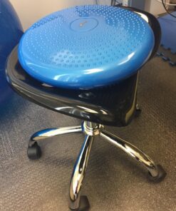 AppleRound Air Stability Wobble Cushion with Hand Pump, 13.5in/34cm Diameter, Balance Disc for Adult, Sensory Wiggle Seat for Kid Blue 40 81aCm1WoLRL