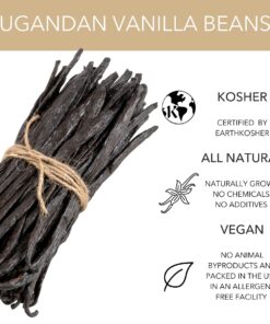 Slofoodgroup Gourmet Vanilla Beans -10 Count Grade A Vanilla from Uganda - Bourbon Vanilla for Cooking, Baking and Homemade Vanilla Extract 10 Count (Pack of 1) 14 81aDf3pnhYL