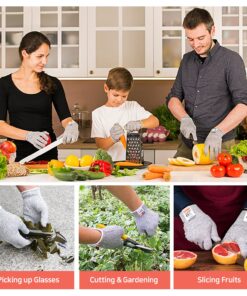 CustomGrips Food Grade Level 5 Protection, 1 Pair, Medium, Cut Resistant Safety Gloves, Great for Meat Cutting, Oyster Shucking, Fish Filleting, Chopping Vegetables & General Kitchen Work 14 81aEEqh7q4L