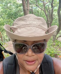 LETHMIK Summer Fishing Boonie Sun Hat Cap Outdoor Safari Hunting Camping Hat with Chin Cord Beige (Waterproof) Model 0023 One Size 27 81aENOddpgL