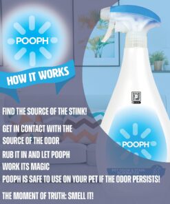 Pooph Pet Odor Eliminator, 32oz Spray - Dismantles Odors on a Molecular Basis, Dogs, Cats, Freshener, Urine, Poop, Pee, Deodorizer, Natures, Puppy, Fresh, Clean, Furniture, Potty, Safe Pet Odor Eliminator - 32 oz Spray 22 81aEai6x L