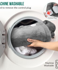 Snailax Heating Pad for Back Pain Relief, Electric Large Heating Pad for Neck and Shoulders,Cramps, Neck Warmer Weighted Wearable Back Heated Wrap, 6 Heat Settings & Auto Shut Off, Washable,Gifts 24" x 33"Gray 54 81aF1Iw0qKL