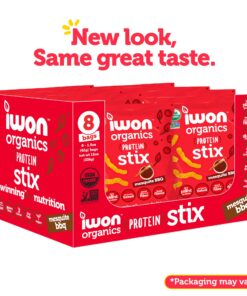 Alternative view of IWON Organics Mesquite BBQ Flavor Snack Stix, High Protein and Organic Healthy Snacks, 8 Bags, 1.5 Ounce
