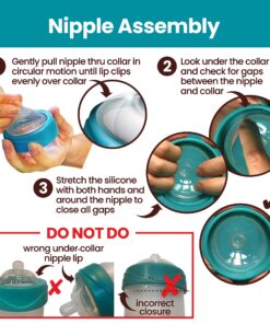 Bare Air-Free 8oz Twin + 2 Nipples by Bittylab. Perfe-Latch (breastfed Babies) & Easy-Latch (Babies fed with Baby Bottles). Cuts Down on Reflux, Colic, Gas, Fuss & Sleep Troubles. Easy Instructions. 13 81aFXevB49L