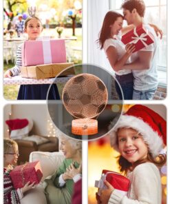 Nice Dream Soccer Night Light for Kids, 3D Illusion Night Lamp, 16 Colors Changing with Remote Control, Room Decor, Gifts for Children Boys Girls 01-Soccer 17 81aFYqXLDpL
