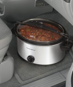 Hamilton Beach 040094922383 33262A Stay or Go Slow Cooker, 6-Quart, Metallic E-commerce Ready Packaging 6 81aH2iYMhL