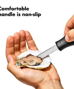 OXO Good Grips Stainless Steel Non-Slip Oyster Knife,Black/Silver 23 81aHCyext5L