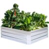 Galvanized Raised Garden Beds for Vegetables Metal Planter Boxes Outdoor Flower Bed Kit Steel Patio 4x3x1FT 4' x 3' x 1' Galvanized 29 81aIhJjfIjL
