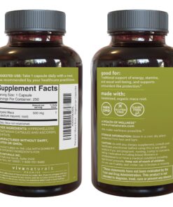 Peruvian Maca Root Supplement for Women & Men, 500mg - Traditionally Used to Support Sexual Well-Being, Stamina & Endurance - 250 Yellow Maca Root Powder Capsules 26 81aIw z10HL