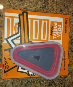 The Perfect Pizza Pack™ - Reusable Pizza Storage Container with 5 Microwavable Serving Trays - BPA-Free Adjustable Pizza Slice Container to Organize & Save Space, Red 1 Pack 36 81aJetI9g9L