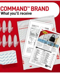 Command Medium Wall Hooks, Damage Free Hanging Wall Hooks with Adhesive Strips, No Tools Wall Hooks for Hanging Christmas Decorations, 7 Clear Wall Hooks and 12 Command Strips 28 81aK2yxbTL