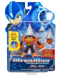 Jakks Pacific Fully Charged – Deluxe Drill Man Articulated Action Figure with Spinning Drills and Drill Man Buster Accessory (to swap onto the Mega Man figure)! Based on the new show! 15 81aK6Eb1nML