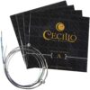 Cecilio 4 Packs of Stainless Steel Violin Strings 4/4 Full Set with E, A, D, G Strings for Electric and Acoustic Violins - Reliable and Affordable Replacement for your Fiddle 16 81aK8coX GL