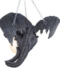 Design Toscano Nights Fury Dragon Gothic Decor Hanging Light Fixture, 21 Inch, Greystone 15 81aKNlgPH6L