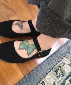 Shoes 18 Womens Cotton China Doll Mary Jane Shoes Ballerina Ballet Flats Shoes 7 114 Black Canvas 6 81aLjOapIL