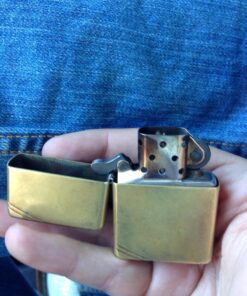 Zippo Vintage Lighters High Polish Brass Vintage With Slashes 63 81aM5G91HSL
