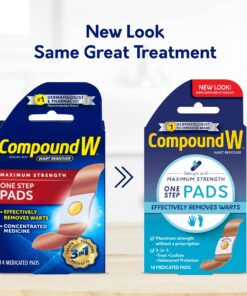 Alternative view of Compound W Wart Remover Maximum Strength One Step Pads, 14 Medicated Pads 14 Count (Pack of 1)