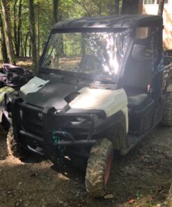 Classic Accessories QuadGear UTV Front/Rear Windshield, Fits Polaris Ranger '02 - '08 models, Black Fits Polaris Ranger '02-'08 models 20 81aO5AY6XL