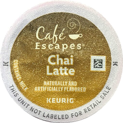 Café Escapes Chai Latte Keurig K-Cups Coffee, 12 Count 12 Count (Pack of 1)