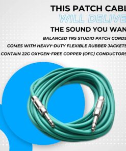 Seismic Audio Speakers ¼” to ¼” TRS Patch Cables, 25 Foot Patch Cables, Pack of 6, Multi Color Multi-Color 10 81aOdufsE4S