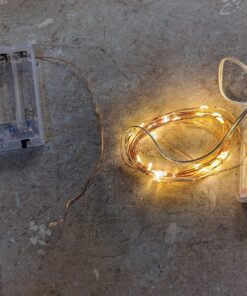 Amazon Basics 9ft 25 LED Fairy Lights, Battery Powered Outdoor String Lights for Bedroom, 2-pack (50 LEDs total), Warm White 25 LEDs, Fairy String - 2 pack 55 81aQkpPqTaL