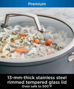 Ninja C39600 Foodi NeverStick Premium Hard-Anodized 13-Piece Cookware Set, Guaranteed to Never Stick, Nonstick, Durable, Oven Safe to 500°F, Grey 48 81aQmsIkeEL 1