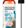 Fractionated Coconut Oil Skin Moisturizer - Cold Pressed MCT, Massage & Essential Oil Carrier, 16 oz Pump 16 Fl Oz (Pack of 1)