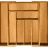 Expandable Bamboo Silverware Organizer - Kitchen Drawer Organizer, Utensil Holder - Drawer Organization and Storage in Kitchen, Bathroom or Bedroom, 17” Long, Adjustable from 13” - 22.2” Wide, 2” Deep 17 81aRmRJE UL