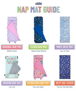 Wildkin Original Nap Mat with Reusable Pillow for Boys & Girls, Perfect for Elementary Daycare Sleepovers, Features Hook & Loop Fastener, Cotton Blend Materials Nap Mat for Kids (Robots) Robots 25 81aSdYYQ0dL