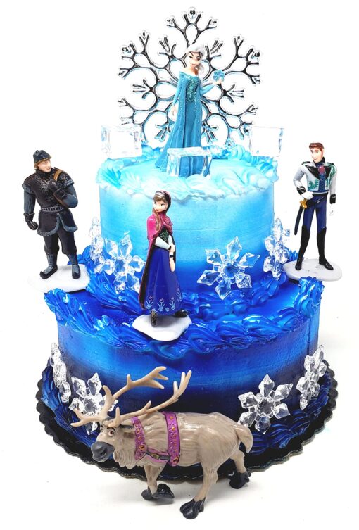 Winter Wonderland Princess Elsa Frozen Birthday Cake Topper Set