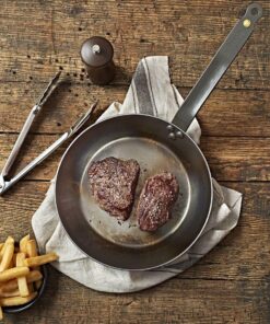 Alternative view of de Buyer MINERAL B Carbon Steel Fry Pan - 10.25” - Ideal for Searing, Sauteing & Reheating - Naturally Nonstick - Made in France 10.25"