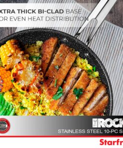 Starfrit "The Rock" Stainless Steel 10 Piece Set 034611-001-0000 10 81aUa3KRR3S