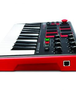 Akai Professional MPK Mini MKII – 25 Key USB MIDI Keyboard Controller With 8 Drum Pads, 8 Assignable Q-Link Knobs and Pro Software Suite Included Red 32 81aXDYsJW6L
