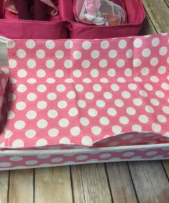 Badger Basket Toy Doll Travel Case with Pop-up Bed with Bedding for 18 inch Dolls - Pink 29 81aYnBnOJNL