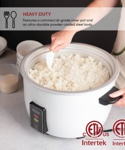 Alternative view of Aroma Housewares 60-Cup (Cooked) (30-Cup UNCOOKED) Commercial Rice Cooker (ARC-1033E),White 30-Cup