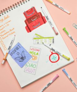 SHARPIE S-Note Duo Dual-Ended Creative Markers, Part Highlighter, Part Art Marker, Assorted Colors, Fine and Chisel Tips, Includes Stand-up Easel, 16 Count 36 81aa0GavxLL