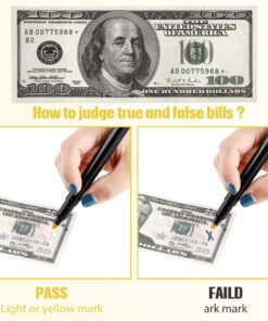 Alternative view of Counterfeit Bill Detector Pen Money Checker Bill Money Detector Marker Pen for Cash Currency Note (20 Pieces) 20