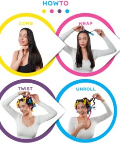 Tifara Beauty Salon Heatless Flexible Hair Rollers Curlers 42-pack 7" Soft Foam Flexi Twist Curling Rods for Short Long Hair 42 81aankSxZrL