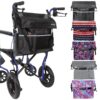 Vive XL Wheelchair Bag - Waterproof, Scratch-Resistant, Double-Stitched, Machine Washable Accessory for Adults, Seniors, 15 Colors - Storage Walker Backpack to Hang on Back of Wheel Chair Black