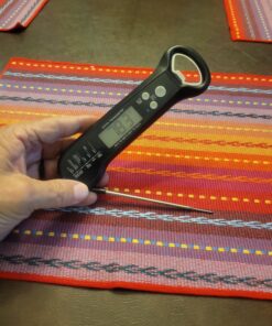 Meat Thermometer Digital, Waterproof Instant Read Meat Thermometers for Grilling and Cooking. Food Thermometer, Kitchen Gadgets, Accessories with Bottle Cap Opener for Kitchen, BBQ, Grill… Black 44 81adLUorRVL