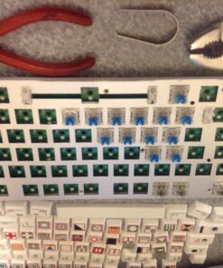 HUO JI Z88 Z-88 RGB Mechanical USB Gaming Keyboard, Blue Switch , LED Backlit, Water Resistant, Compact 81 Keys Anti-Ghosting for Mac, PC, White 81 keys, blue switch 31 81adTMtTyL