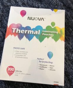 Nuova Premium Thermal Laminating Pouches, 9" x 11.5"/Letter Size/3 mil, 200 Pack (LP200H) 39 81aep79wLDL