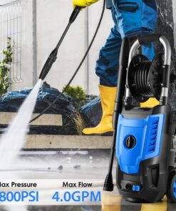 Commowner 3800 PSI Electric Pressure Washer- 4.0 GPM High Power Machine with 4-in-1 Quick Changeover Spray Tips and Soap Bottle for Car Washing, Fence Cleaning, Patio Maintenance(Upgraded) NACY BLUE 27 81agcQ54oxL