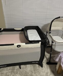 Graco Pack 'n Play Day2Dream Travel Bassinet Playard Features Portable Bassinet Diaper Changer and More (Lo, Lo, W/Fold Flat Bassinet) 32 81agjU8AjIL