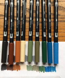 Tombow 56169 Dual Brush Pen Art Markers, Landscape, 10-Pack. Blendable, Brush and Fine Tip Markers 10 Count (Pack of 1) 39 81ah sXEhYL