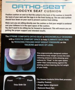 Xtreme Comforts Seat Cushion, Office Chair Cushions - Pack of 1 Padded Foam Cushion w/Handle for Desk, Wheelchair & Car Use - Back Support Pillow for Chair - Travel Bag Included Coccyx Coccyx Black 40 81aj5q0jYwL