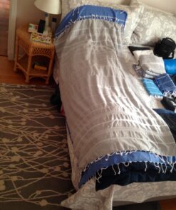 Cacala Lightweight and Thin Turkish Beach Towel 100% Cotton Sand-Free and Quick-Drying Goodness Perfect as an Extra Large Travel Towel, Beach Accessory, or Gift for Beach Lovers, 37 x 70 Night Blue 16 81ajUnFf0 L