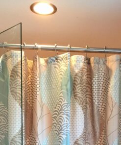 iDesign Astor Metal Tension Rod, Adjustable Customizable Curtain Rod for Bathtub, Shower Stall, Closet, Doorway, 26-42 Inches, Brushed Stainless Steel 26"-42" 13 81alxgPtpxL