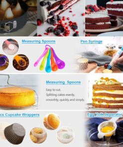 390PCS Cake Decorating Supplies Kit, Baking Tools Set for Cakes – 3 Packs Springform Cake Pans Cake Rotating Turntable 48 Numbered Piping Icing Tips 4 Russian Nozzles 9 Fondant Tools for Beginners 19 81alxyjq0mL